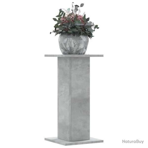 Supports pour plantes 2 pcs gris b�ton bois d'ing�nierie