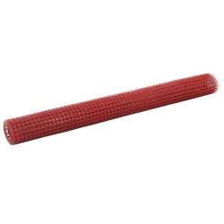 Grillage Acier avec rev&ecirc;tement en PVC 10x1,5 m Rouge