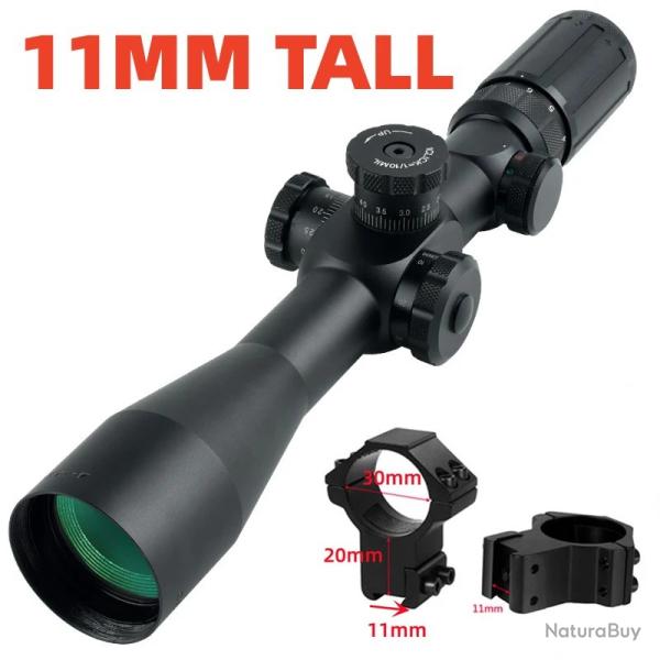 Lunette de vis�e optique Airsoft, 4-14X44IR Collier 11mm TALL