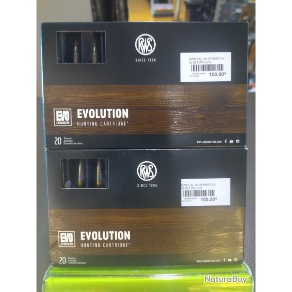 Lot de deux bo�tes de balles rws Evo calibre 30-06 11.9g 184gr