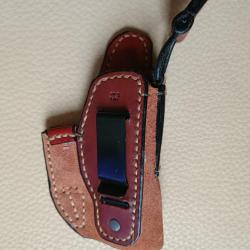 Holster Droitier, en cuir marron, Inside "IWB" pour GLOCK 26