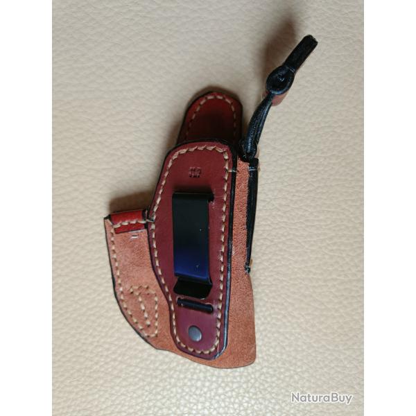 Holster Droitier, en cuir marron, Inside "IWB" pour GLOCK 26