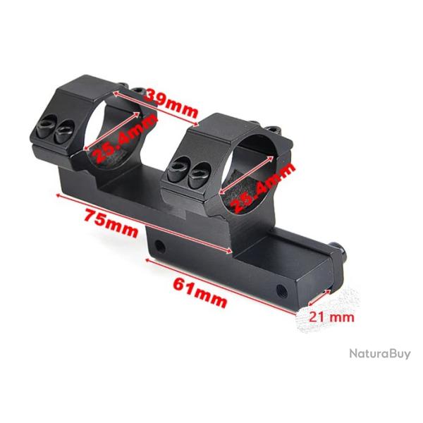 Montage lunette monobloc 25.4 mm