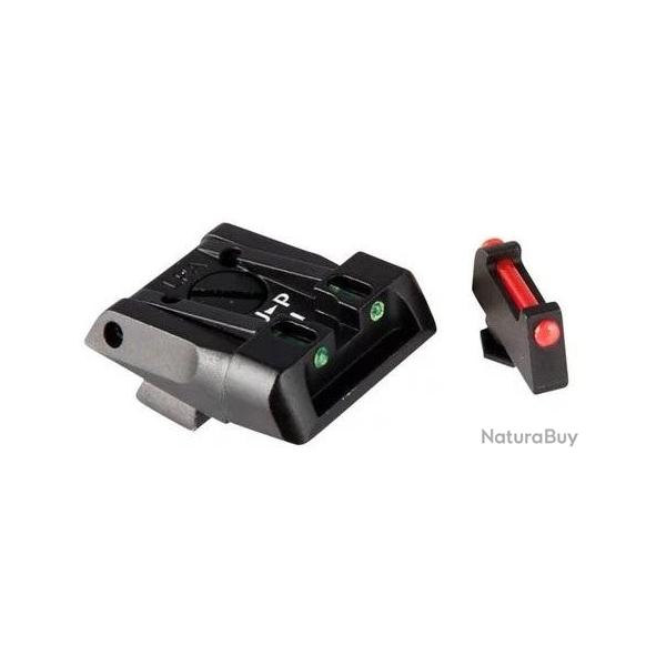 Hausse r�glable et guidon Fibre Optique LPA pour Glock 17� 35