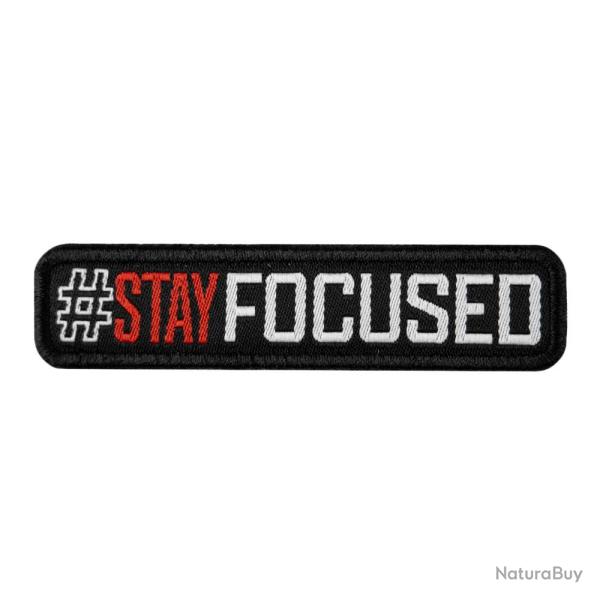 Patch SIGNATURE STAY FOCUSED brod� blanc/rouge