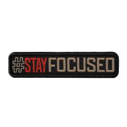 Patch SIGNATURE STAY FOCUSED brod&eacute; tan/rouge