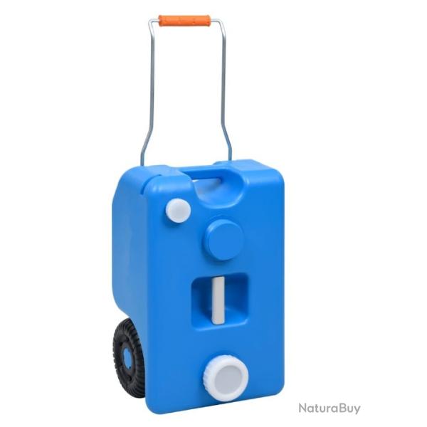 R�servoir d'eau � roulettes 25 L Bleu - Id�al pour le camping et les voyages
