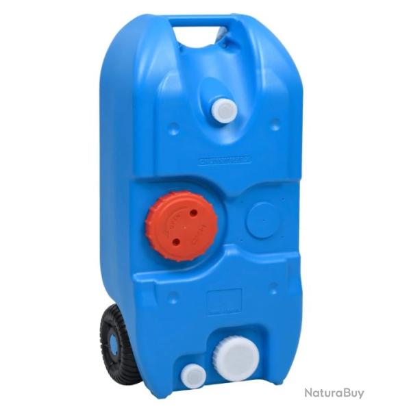R�servoir d'eau � roulettes 40 L Bleu - Id�al pour camping, caravane et voyage