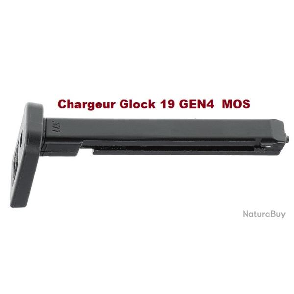 Chargeur pour Glock 19 Gen4 MOS -  Co2  Billes Acier Cal 4.5