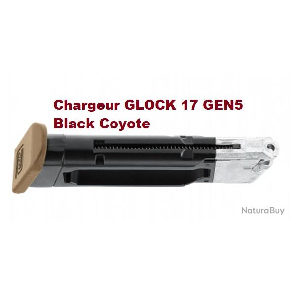 Chargeur pour Pistolet Glock 17 GEN5 COYTE -  Co2  Billes Acier Cal 4.5