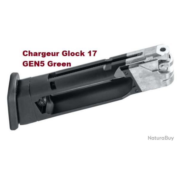 Chargeur pour Pistolet Glock 17 GEN5  Green -  Co2  Billes Acier Cal 4.5