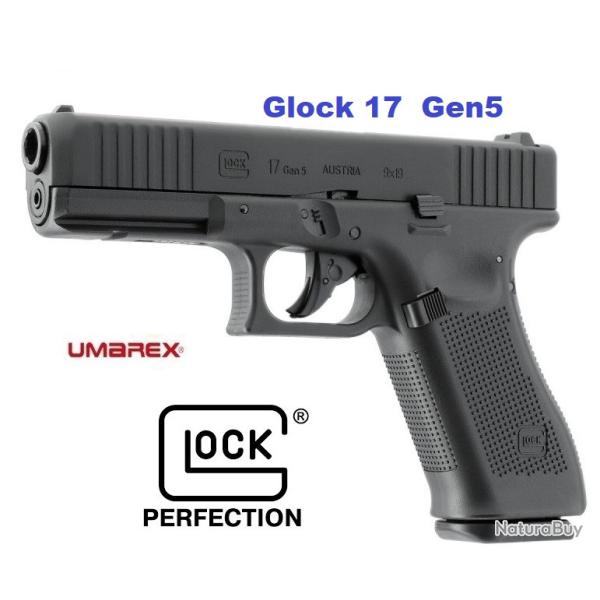 Pistolet  Glock 17 Gen5  �  Airguns �  Co2  Billes Acier Cal 4.5