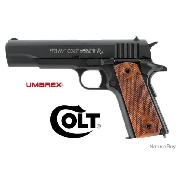 Pistolet  Colt 1911 classic Black Wood �  Airguns �  Co2  Billes Acier Cal 4.5