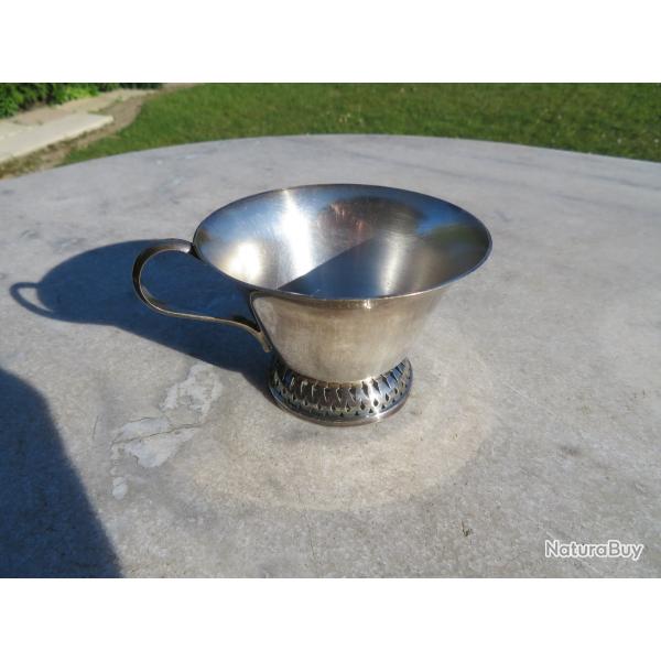 Ancienne Tasse/Gobelet en m�tal argent� vintage, avec poin�ons d'Orf�vrerie - FRANCE (D�but XX�)