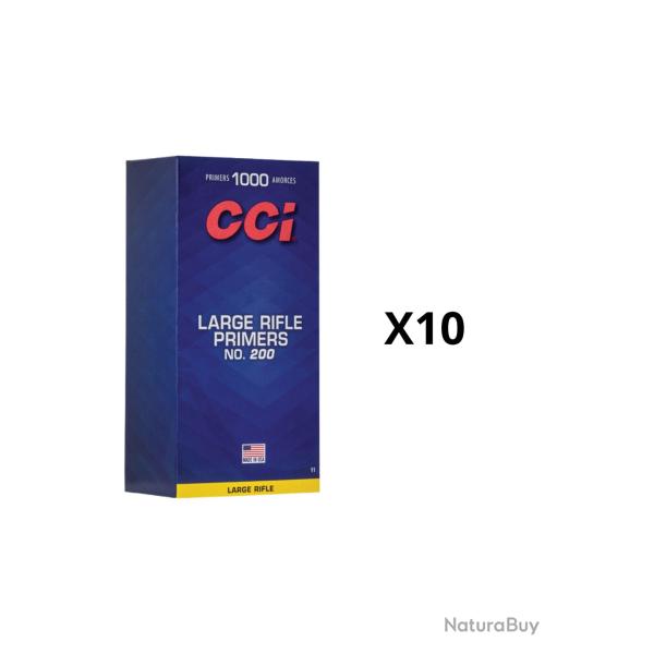 1000 AMORCES CCI STANDARD LARGE RIFLE N�200 - 10 BOITES DE 100