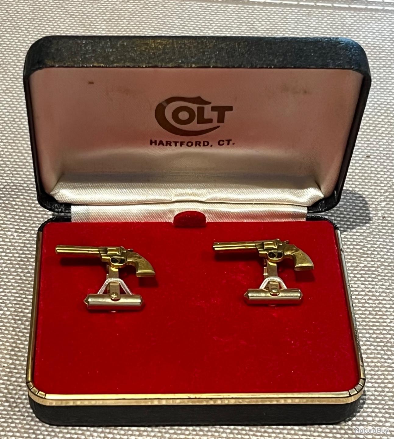 Paire De Boutons De Manchettes Plaqués Or - Occasion Très Bon état, Fabriqués En France