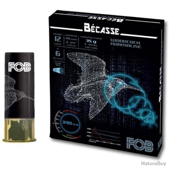 PROMO 3XFOB BECASSE 12/20 35G Bourre jupe 10 cartouches FOB Bcasse calibre 12/70