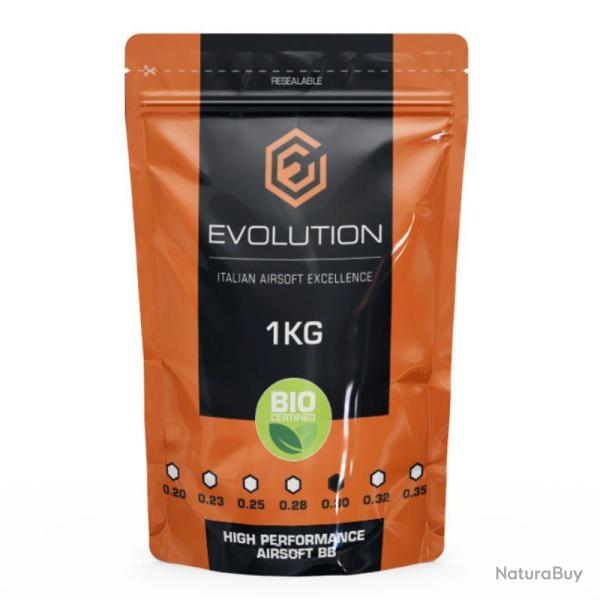 BILLES BIO EVOLUTION AIRSOFT 0,30 g Blanches SACHET 1KG