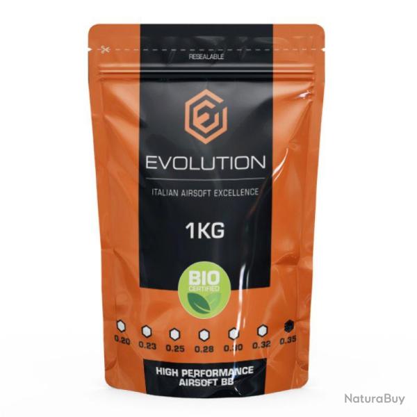 BILLES BIO EVOLUTION AIRSOFT 0,35 g Blanches SACHET 1KG
