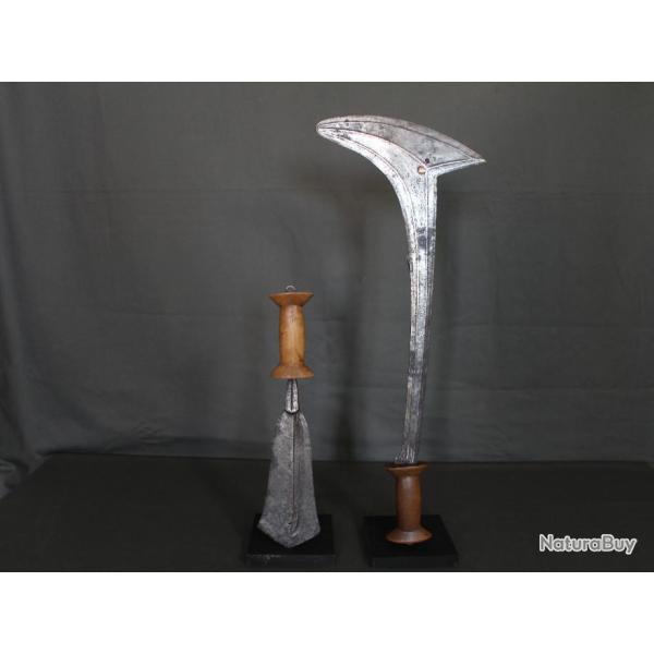 Couteau et arme de jet Yakoma, Sango, Ngbandi... Congo, Afrique Centrale