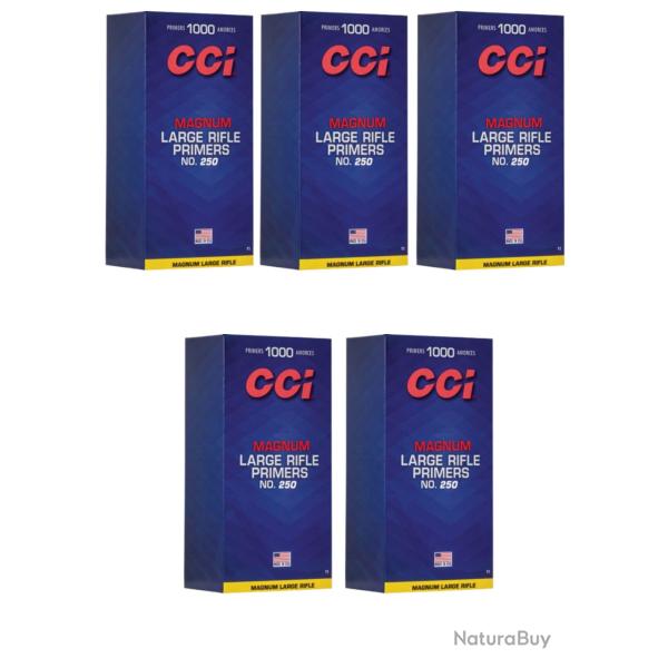 500 AMORCES CCI MAGNUM LARGE RIFLE N�250 - 5 BOITES DE 100