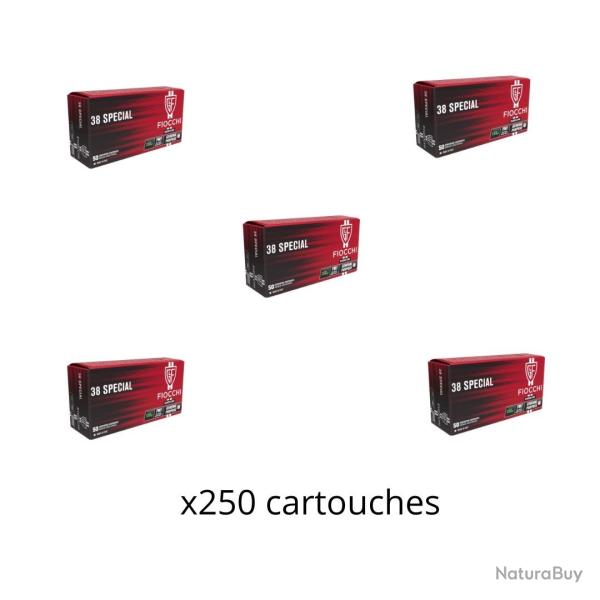Cartouches FIOCCHI cal.38sp fmj 158gr par 250