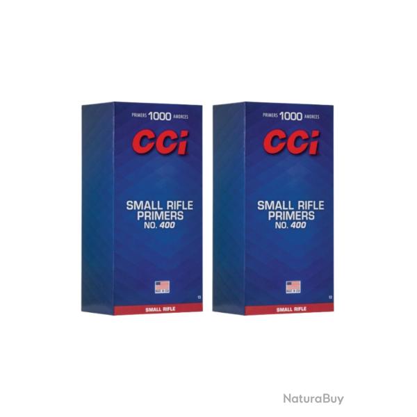 200 AMORCES CCI STANDARD SMALL RIFLE N�400 - 2 BOITES DE 100