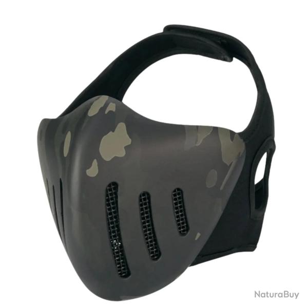 Bas de masque demi-visage Evo TACWAR - Multicam noir