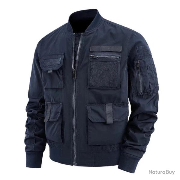 Veste tactique TACTICAL FGM multi poches Bleu