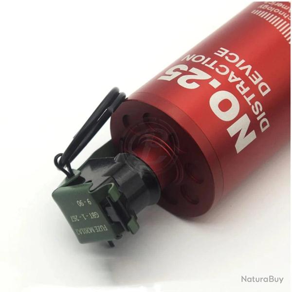 Grenade factice m�tal NO.25 rouge - Rouge