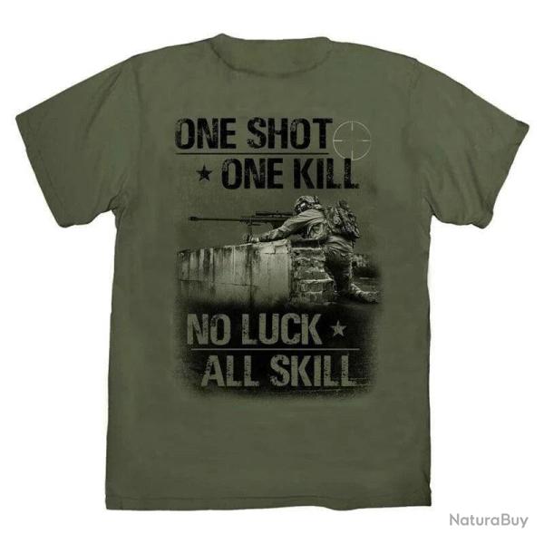 T shirt One Shot One Kill tireur d �lite