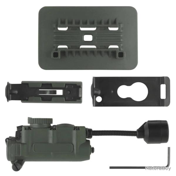 Lampe stroboscopique TACWAR pour casque - Olive