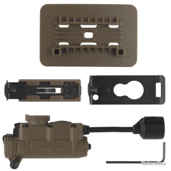 Lampe stroboscopique TACWAR pour casque - Marron