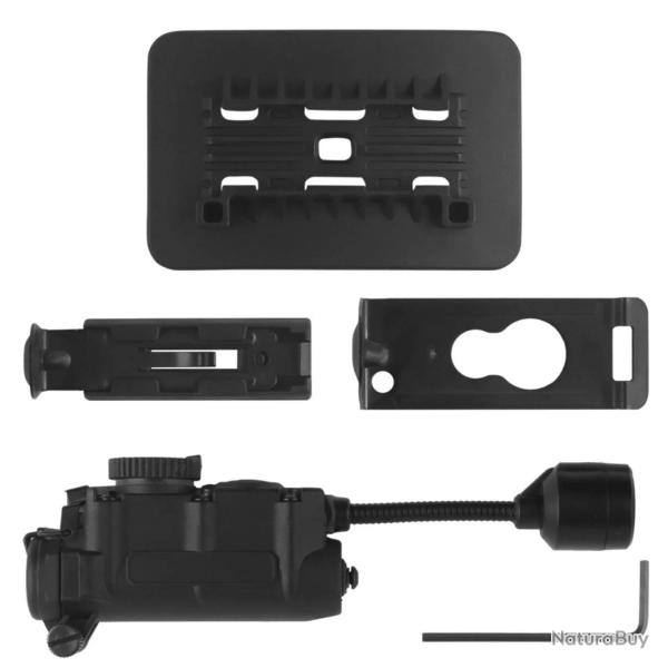 Lampe stroboscopique TACWAR pour casque - Noir