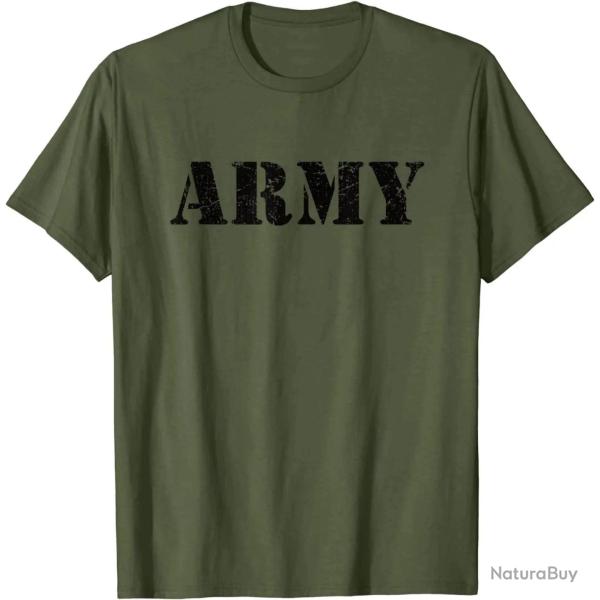 T shirt militaire USA Army vert arm�e
