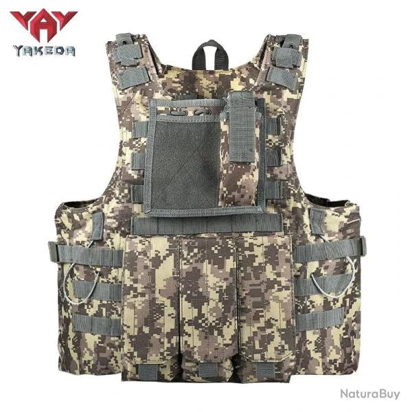 Gilet tactique multifonctionnel VT-8344 YAKEDA - ACU / Taille unique