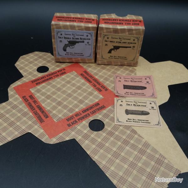 Boite vide Vintage pour cartouches calibre 45 Western poudre noire