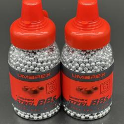 2X Biberons de 1500 billes acier 4,5mm BB's Umarex