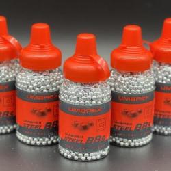 5X Biberons de 1500 billes acier 4,5mm BB's Umarex