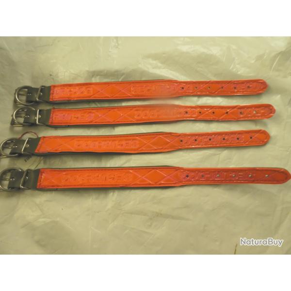 lot de 4 colliers fluo rouge