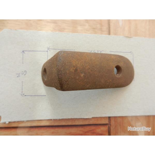 Plaque de couche pour fusil ancien en fer