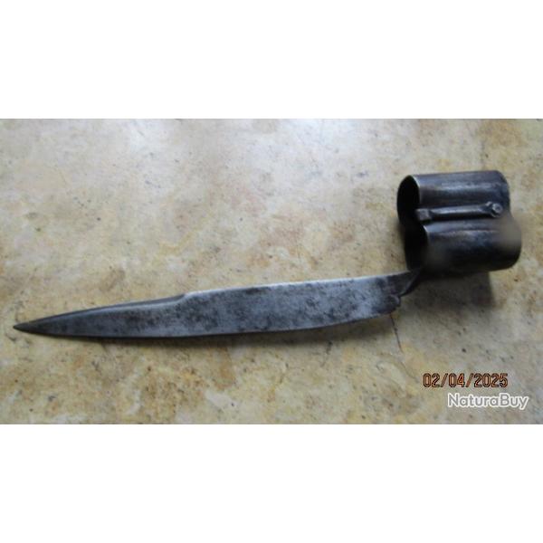 baionnette douille double fusil de chasse France Fran�ais FR XVIII� XIX� ABC N� 5 ou 37