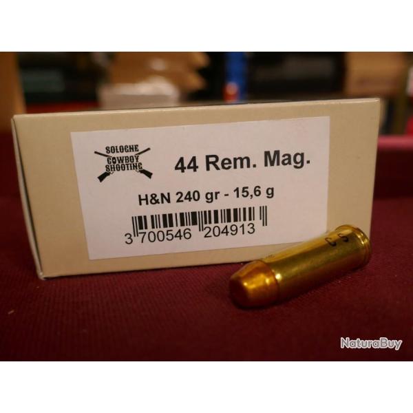 20 cartouches de 44 MAG. Sologne K Klassic H&N 240gr