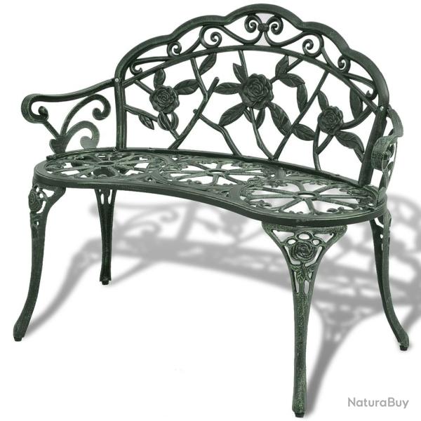 Banc de jardin 100 cm Aluminium coul� Vert