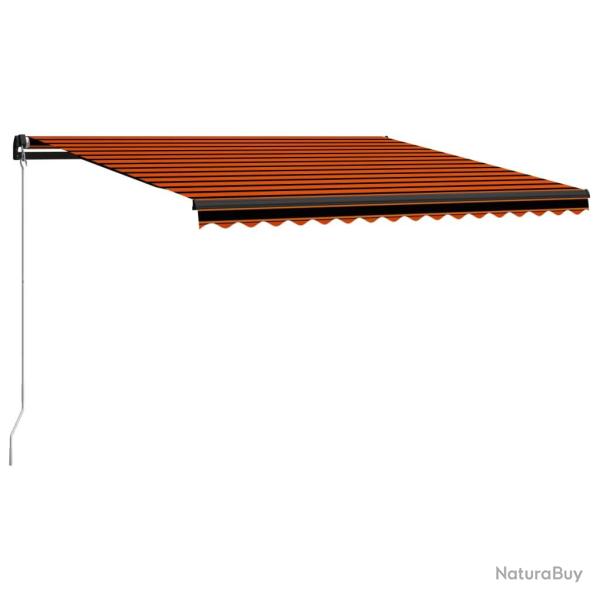 Auvent manuel r�tractable 450x300 cm Orange et marron