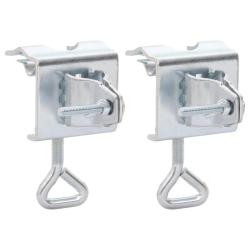 Pinces &agrave; parasol pour balcon 2 pcs 32 mm acier