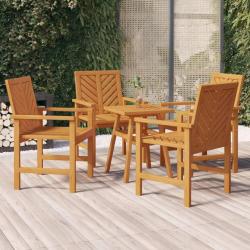 Chaises &agrave; manger de jardin lot de 4 bois massif d'acacia