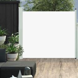Auvent lat&eacute;ral r&eacute;tractable de patio 100x300 cm Cr&egrave;me