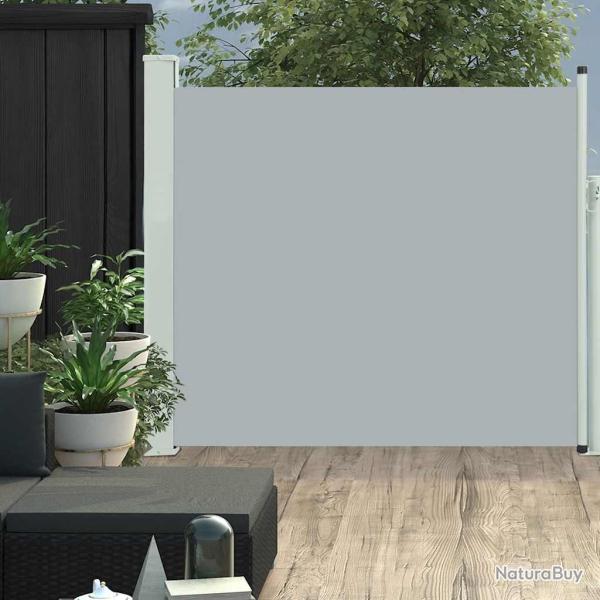 Auvent lat�ral r�tractable de patio 100x300 cm Gris