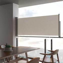 Auvent lat&eacute;ral r&eacute;tractable de patio 100 x 300 cm Blanc cass&eacute;